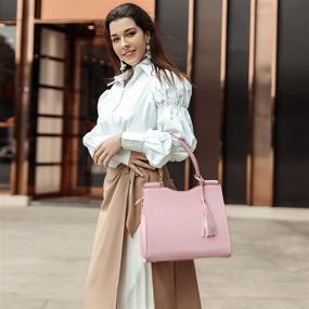 img 3 attached to Stylish GreHom Satchel Shoulder Handbags: Luxurious Leather Women's Handbags & Wallets