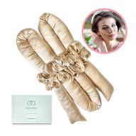 🧶 search-optimized silk heatless curling rod headband with pure grade 6a 22 mm mulberry silk, soft cotton filling, and 2 authentic 22 momme mulberry silk scrunchies logo