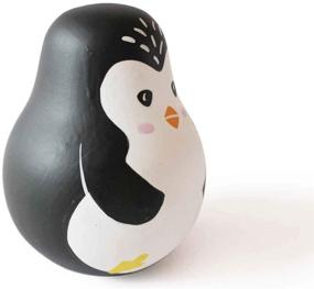 img 3 attached to 🐧 Shumee - Wooden Roly Poly Wobble Penguin Toy - Montessori Tumbler Toy - Ideal Gifts for 6, 9, 12, 18 Months Boys & Girls