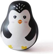 🐧 шуми - деревянная качающаяся игрушка "ролли-полли" пингвин - монтессори качалка - идеальный подарок для мальчиков и девочек в возрасте 6, 9, 12, 18 месяцев. логотип