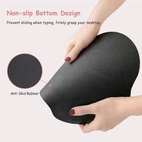 img 2 attached to 🖱️ AtailorBird Pink Mouse Pad with Wrist Support and Keyboard Wrist Rest - Durable and Comfortable 2 Set with Non-Slip Base for Laptop, Office, Gaming, Working, Online Study - Includes 2 Free PU & Cork Coasters