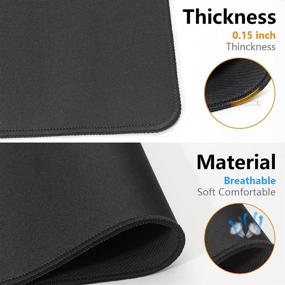 img 2 attached to 🖱️ Large Gaming Mouse Pad Extended Mouse Pad – Ultimate Desk Mat for Gamers, 35.43x15.74x0.15 inch, Heavy-Duty with Stitched Edge, Non-Slip Rubber Base, Foldable – Perfect for Desktop, Laptop, Office – Black