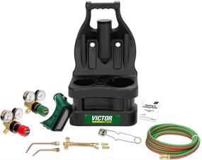 img 2 attached to 🔥 ESAB Victor 0384-0945 G150 J-P Light Duty Gas Welding Outfit Tote Kit: Regulators, Torch Handle, Hose, Goggles, Tank Key - No Tanks Included