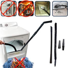 img 3 attached to 🧹 Dryer Vent Cleaning Kit: Vacuum Attachment and Brush for Dryer Duct. Streamlined Tool for Effortless Lint Trap & Vent Cleaning.