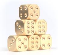 🎲 ekloen 6pcs brass dices set: manual polishing for high-quality solid brass entertainment accessories логотип