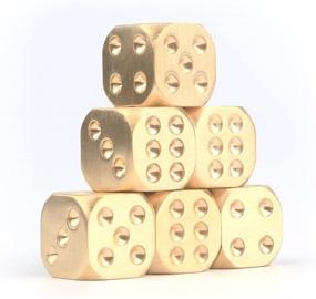 img 4 attached to 🎲 EKLOEN 6pcs Brass Dices Set: Manual Polishing for High-Quality Solid Brass Entertainment Accessories