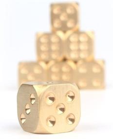 img 3 attached to 🎲 EKLOEN 6pcs Brass Dices Set: Manual Polishing for High-Quality Solid Brass Entertainment Accessories