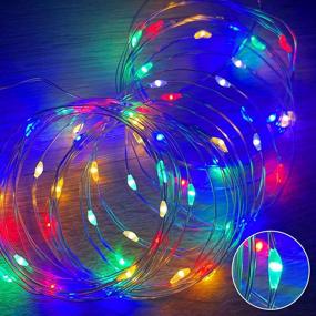 img 1 attached to Transform your Christmas with TURNMEON 3 Pack 150LED Copper Wire String Lights - Battery Operated Xmas Decorations with Timer - Indoor/Outdoor Fairy Lights - 50LED/16.4Ft Each - Colorful