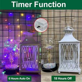 img 2 attached to Transform your Christmas with TURNMEON 3 Pack 150LED Copper Wire String Lights - Battery Operated Xmas Decorations with Timer - Indoor/Outdoor Fairy Lights - 50LED/16.4Ft Each - Colorful