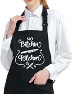 фартук для женщин ideapron смешной для кухни с 2 карманами для приготовления и выпечки - улучшенный seo. логотип