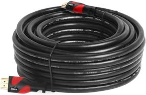 img 4 attached to HDMI Cable (50 Ft Red) Ultra HDMI 2.0V - 4K 2160P, 1080P, 3D, Audio Return & Ethernet Support - 1 Pack