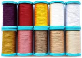 img 3 attached to 🧵 High-Performance All Purpose Sewing Thread 10-Pack - Ideal for Quilting, Leather, Denim, Outdoor & Camping Projects | Heavy Duty Bonded Thread, Spring Collection, 50wt/3PLY, 218YD per Spool