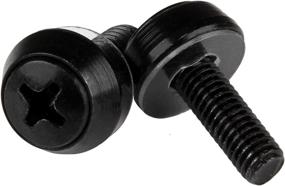 img 2 attached to 🔩 StarTech.com M5 x 12mm - Black Screws - 50 Pack, for Server Rack & Cabinet Mounting (CABSCREWSB)