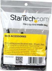 img 1 attached to 🔩 StarTech.com M5 x 12mm - Black Screws - 50 Pack, for Server Rack & Cabinet Mounting (CABSCREWSB)