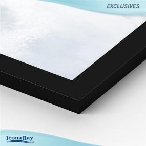 img 3 attached to Icona Bay 5x7 Black Picture Frame: Sturdy Wood Composite Frame for 5 x 7 Photos - Sleek Design, Tabletop or Wall Mount - Exclusives Collection