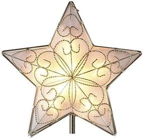 img 4 attached to 🌟 Kurt Adler 10-Light Star Treetop - Ideal for Christmas Tree with Silver Trimming Pattern