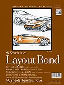 img 1 attached to Strathmore 400 Series Layout Bond Pad: White, 9x12, 50 Sheets - Ideal for Graphic Designers and Artists