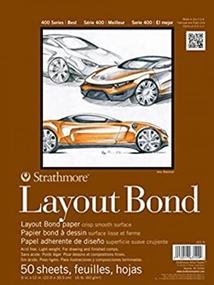 img 2 attached to Strathmore 400 Series Layout Bond Pad: White, 9x12, 50 Sheets - Ideal for Graphic Designers and Artists