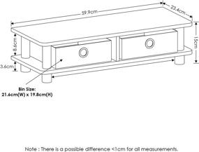 img 3 attached to FURINNO 17099EX BK Turn N Tube Espresso