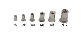 img 3 attached to 🔩 HVAZI 160PCS Metric Stainless Steel Rivet Nut Threaded Nutsert Kit: M3 M4 M5 M6 M8 M10 Assortment