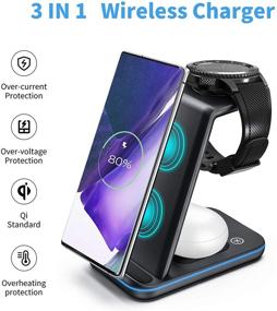 img 2 attached to 🔌 ZHIKE Wireless Charger: Fast 3-in-1 Charging Station for Samsung S20/Note 20/S10, Galaxy Watch, and Buds