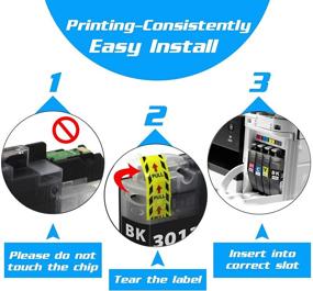 img 1 attached to 🖨️ Intactech Compatible Ink Cartridges - Brother LC3013 LC3011 Black (4 Pack) - Compatible with MFC-J491DW, J895DW, J690DW, J497DW Printer