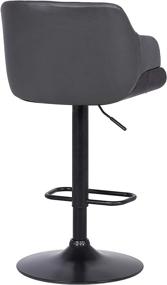 img 1 attached to Modern and Versatile: Armen Living Toby Faux Leather Swivel Barstool in Stylish Gray and Black - Adjustable Height