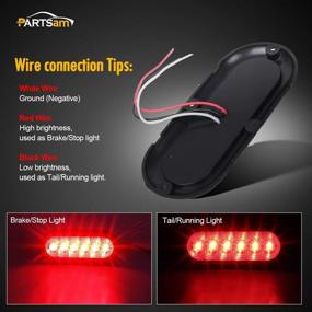 img 1 attached to Фонари для прицепа Partsam со шлифованной поверхностью