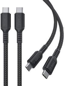 img 4 attached to 💨 High-Speed USB Type C to C 100W Cable 10Ft 2-Pack for Fast Charging MacBook, iPad, Samsung Galaxy & More