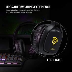 img 1 attached to 🎧 EasySMX Gaming Headset with Mic for PC, PS4/PS5, Xbox One, Nintendo Switch, Mac – Noise Reduction, LED Light