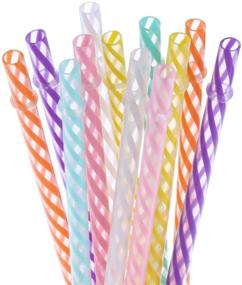 img 4 attached to Dakoufish Reusable Plastic Drinking Straws