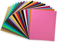 🎨 20-pack pu htv vinyl bundle - 20 assorted colors - 12"x 10" sheets - iron on heat transfer vinyl for cricut & silhouette cameo - easy to cut & weed adhesive vinyl for diy t-shirts and clothes logo