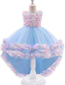 img 1 attached to 🌸 CMMCHAAH 2-10T Flower Girl Wedding Pageant Hi-Lo Dresses: Elegant Toddler Formal Party Midi Dress