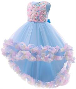 img 4 attached to 🌸 CMMCHAAH 2-10T Flower Girl Wedding Pageant Hi-Lo Dresses: Elegant Toddler Formal Party Midi Dress