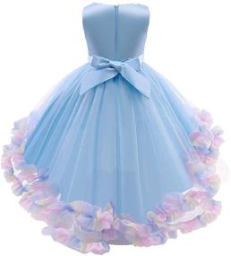 img 3 attached to 🌸 CMMCHAAH 2-10T Flower Girl Wedding Pageant Hi-Lo Dresses: Elegant Toddler Formal Party Midi Dress