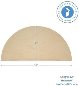 img 1 attached to Pack of 3 12-Inch Half Circle Wooden Cutouts for Crafts, Wood Signs, Door Hangers, and Unfinished Wood Toys - By Woodpeckers