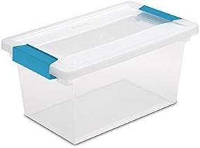 img 3 attached to 📦 Sterilite 19628604 Clear Storage Box - Medium Clip, Latched Lid - 11"L x 6-5/8"W x 5-3/8"H: Efficient Organizational Solution