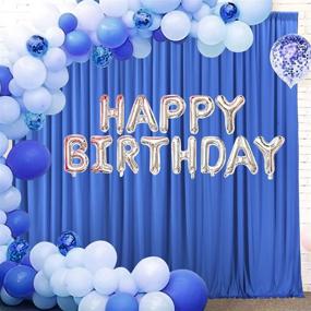 img 3 attached to 🎉 10ft x 7ft Royal Blue Curtain Backdrop Panels: Perfect for Zoom Baby Shower, Weddings, and Birthday Parties!