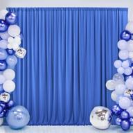 🎉 10ft x 7ft royal blue curtain backdrop panels: perfect for zoom baby shower, weddings, and birthday parties! logo