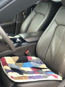 img 4 attached to 🐑 Genuine Australian Sheepskin Seat Pad: Luxurious Short Wool Car Seat Cover for Extra Comfort and Warmth