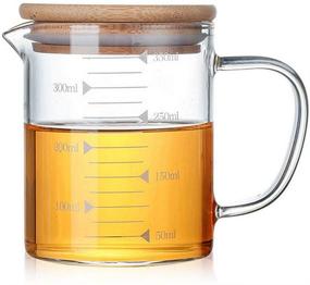 img 4 attached to 🧪 DEVILMAYCARE Glass Beaker: Versatile Measuring Cup with Handle, Lid, and Easy Visibility - Ideal for Baking and Cooking, Pouring Liquid - 12 Oz (350ML)