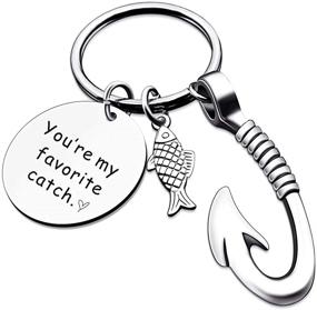 img 4 attached to Keychainy Favorite Keychain Fisherman Favorite