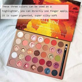 img 1 attached to Pro 35 Colors Glitter Eyeshadow Palette: Highly Pigmented, Creamy Metallics & Mattes, with Brush