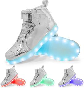 img 3 attached to Men's Sneakers with Charging, Flashing, Glowing Luminous Effect