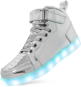 img 4 attached to Men's Sneakers with Charging, Flashing, Glowing Luminous Effect