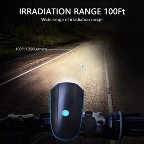 img 2 attached to TiKeDa Ultra Bright Bike Lights Set with Horn - Rechargeable Front Headlight and Back Taillight with Bell for Men, Women, and Kids - Easy Installation, Ideal for Road and Mountain Cycling