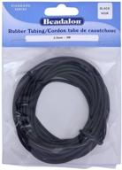 beadalon rubber tubing 2.5mm black, 5-meter: durable craft supply for jewelry making and diy projects logo