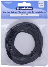 img 1 attached to Beadalon Rubber Tubing 2.5mm Black, 5-Meter: Durable Craft Supply for Jewelry Making and DIY Projects