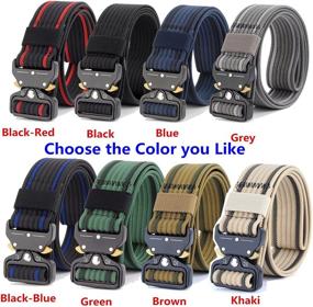 img 1 attached to Tactical Military Webbing Heavy Duty Quick Release Women's Accessories in Belts