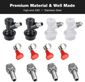 img 3 attached to 🍺 FERRODAY Ball Lock Keg Disconnect Set: Quick MFL Disconnects & Stainless Swivel Nuts for Corny Keg Fittings with Clamps